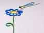 Preview: Stickmotiv Blume Dotti mit Libelle - Frühlingsdesign - Download Stickdatei von FADENFRISCH