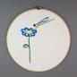 Preview: Stickmotiv Blume Dotti - Blumenwiese mit Insekten - Download Stickdatei von FADENFRISCH