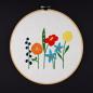 Preview: Stickmotiv frühlingshafte Blumenwiese - Download Stickdatei von FADENFRISCH
