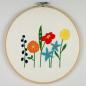 Preview: Stickmotiv frühlingshafte Blumenwiese - Download Stickdatei von FADENFRISCH