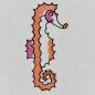 Preview: Stickmotiv Seepferdchen Julia - Download Stickdatei von FADENFRISCH