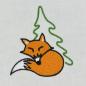 Preview: Stickdatei Download Stickmotiv Fuchs Orange Braun im Winter von FADENFRISCH