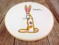 Preview: Stickmotiv Osterhase “hmm...” - Download Stickdatei von FADENFRISCH