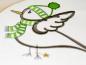 Preview: Stickmotiv kleiner Vogel Piepmatz im Winter - Download Stickdatei von FADENFRISCH