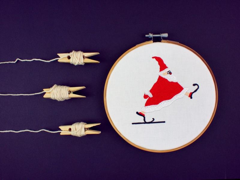 Stickmotiv Weihnachtsman - Download Stickdatei von FADENFRISCH