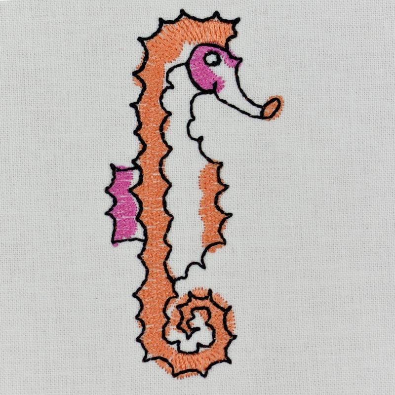 Stickmotiv Seepferdchen Julia - Download Stickdatei von FADENFRISCH