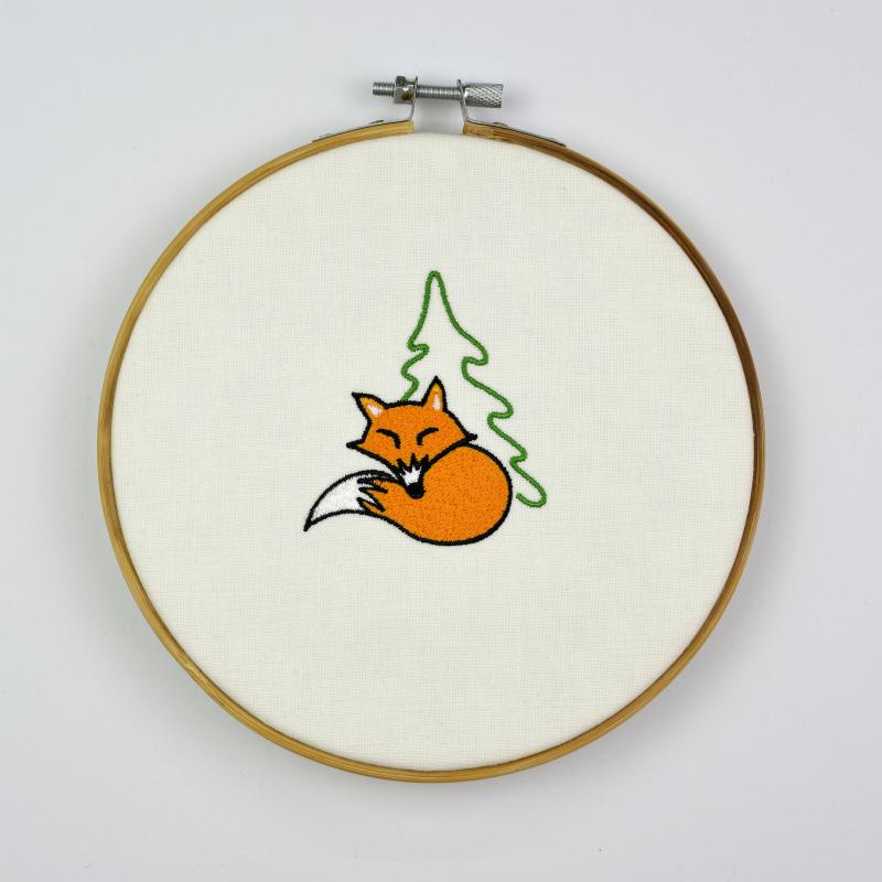 Stickdatei Download Wintermotiv Fuchs in Vollstick von FADENFRISCH